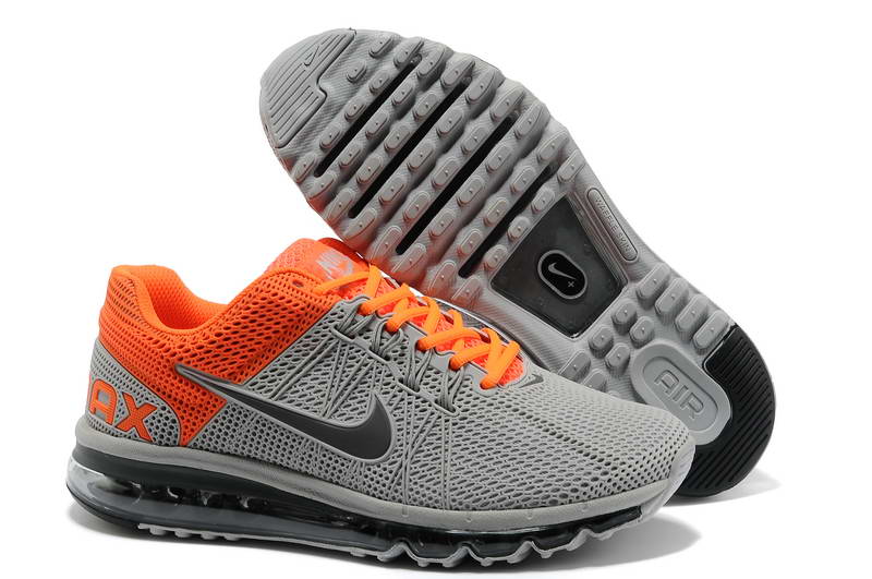 Nike Air Max 2013 Kpu Chaussures Hommes Gris Orange